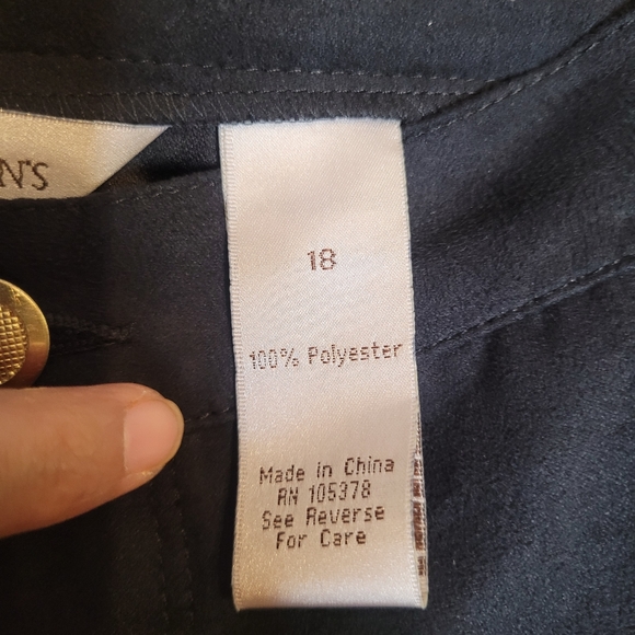 Drapers And Damons Pants Suede Soft Bottom Black Womens Size 18 - Picture 5 of 10